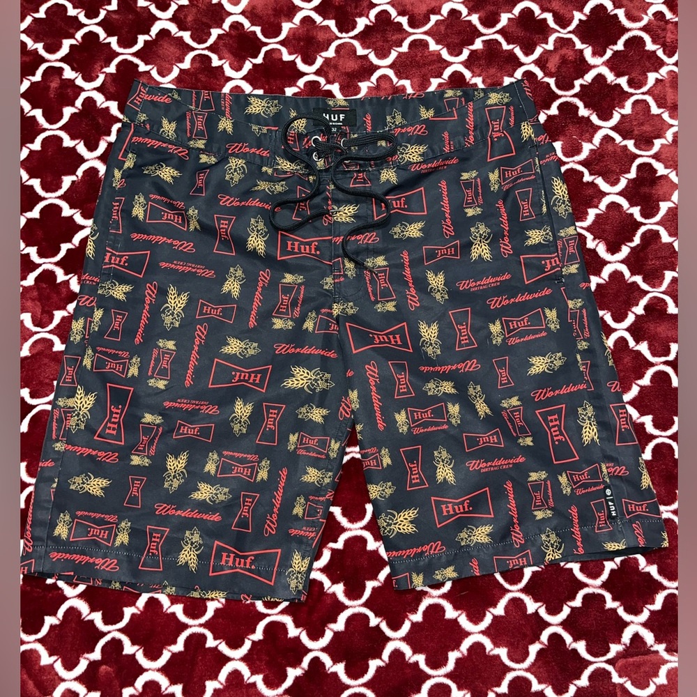Huf™️ (Worldwide dirtbag crew) swimwear/board lightweight shorts